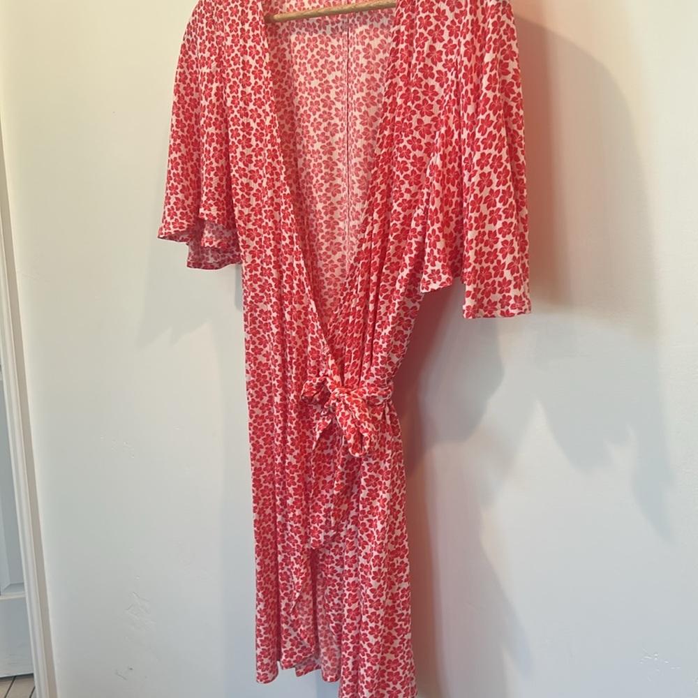 Billabong All For You Red Floral Wrap Dress - Picture 9 of 15